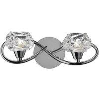 Netlighting Maremagnum Wall Lamp Switched 2 Light G9 Polished Chrome in Silver