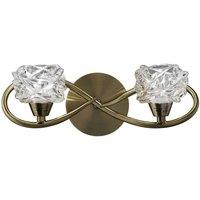 Netlighting Maremagnum Wall Lamp Switched 2 Light G9 Antique Brass in Bronze