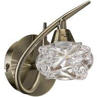 Netlighting Maremagnum Wall Lamp Switched 1 Light G9 Antique Brass in Bronze