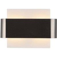 Netlighting Damo Flush Wall Light 2 Light G9 White Base Nickel Centre Band in Grey