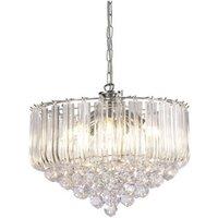Netlighting Lana Ceiling Pendant with Acrylic Spheres 5 Light E14 Polished Chrome in Silver