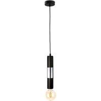 Netlighting Magnum Slim Pendant Ceiling Light Black Chrome 10cm 1x E27