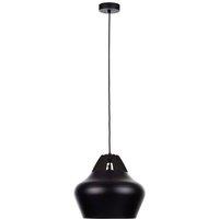 Netlighting Negro Dome Pendant Ceiling Light Wood Black 29cm 1x E27