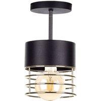 Netlighting Royal Cylindrical Ceiling Light Gold 12cm 1x E27 in Black