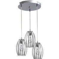 Netlighting Saya Cluster Pendant Ceiling Light Grey 32cm 3x E27 in Silver
