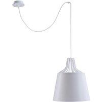 Netlighting Lea Dome Pendant Ceiling Light White 38cm 1x E27 200cm Wire