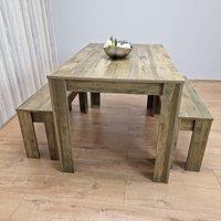 KOSY KOALA Wooden Dining Table & 2 Benches kitchen table Set space saver