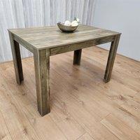 KOSY KOALA Dining Table Brown Rustic Wood Effect, Place for 6 Seats for Kitchen, Office or Dining room (H75 x L140 x W80 CM)