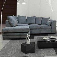 SNUG FURNITURE BIRMINGHAM LTD Fernando Fabric Left Hand Corner Sofa Set in Grey
