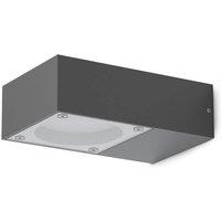 Netlighting Sirio Outdoor Wall Down Lamp Black IP65 in Dark Grey