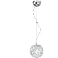 Netlighting ASTRA Pendant Ceiling Light Chrome Crystals 20x22cm in Silver | Size: 20x22 cm