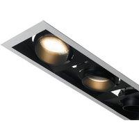 Netlighting Apollo Triple Recessed Downlight Adjustable White Black 3000K