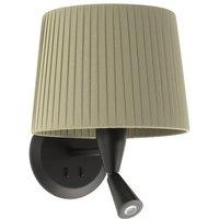 Netlighting Samba Reading Light Wall Light BlackGreen E27 in Light Khaki