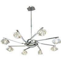 Netlighting Alfa Ceiling Pendant 8 Light G9 Polished Chrome in Silver