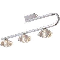 Netlighting Alfa Ceiling Linear Bar 3 Light G9 Polished Chrome in Silver