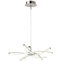 Netlighting Aire Pendant 69cm Round 42W 3000K 3700lm Silver Frosted Acrylic Chrome