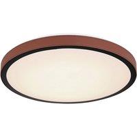 Netlighting Sammi 42cm Semi Flush Ceiling Light White Brown LED 3000 6000K