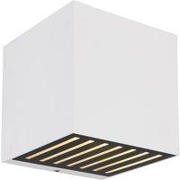Netlighting Illi Outdoor Up Down Wall Lamp White Matt IP54 Glass Shade LED 3000K