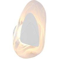 Netlighting Dorsey Integrated LED Wall Lamp White Matt Clear Glass Shade LED 3000K