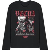 Stranger Things Vecna Suffering Long Sleeve T-Shirt, Black | Size: Medium