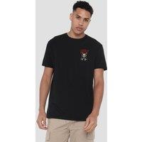 Stranger Things Hellfire Logos Front Back T-Shirt, Black | Size: XL