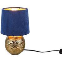 Netlighting Sophia Modern Table Lamp Round Tapered Shade Gold Blue Shade