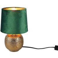 Netlighting Sophia Modern Table Lamp Round Tapered Shade Gold Green Shade