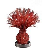 Netlighting (DH) Lenore Table Lamp 4 Light G4 Red Chrome NOT LED CFL Compatible