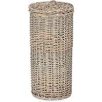 Red Hamper Grey Wash Round 3 Toilet Roll Holder