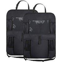 Havendro 2PCS Car Seat Back Organiser Multi Pocket Storage Bag in Black
