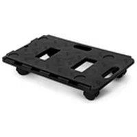 Havendro 1Pc Heavy Duty Plastic Furniture Dolly Trolley 360 Swivel Wheels in Black