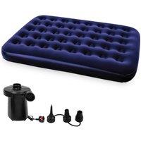Havendro Inflatable AirBed Mattress Size Single + Air Pump in Blue