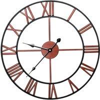 Havendro 60CM Large Skeleton Metal Roman Wall Clock Big Face in Copper