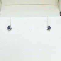 Raina Jewels Women's 18ct White Gold Blue Sapphire Earrings 0.10cts safe & secure