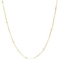 Spero London Women's Italian Bead Chain Sterling Silver Satellite Necklace in Gold