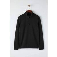 WOVCOR Men's Men's Half Zip Fleece Sweatshirt in Black | Size: XS