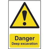 Scan Danger Deep Excavation - Pvc Sign 400 X 600mm