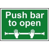 Scan Push Bar To Open - Pvc Sign 300 X 200mm