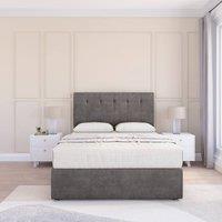 Sloomy Cambridge Naples Divan Set 2 Drawers - 26 Headboard-12 Footboard in Grey | Size: Small Double