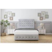 Sloomy Berlin Naples Divan Set No Drawers-54 Headboard-Footboard in Silver | Size: Single