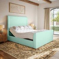 PARADISE BEDS LTD Ortho Lift Electric Adjustable Bed Set With Mattress & Headboard in Aqua | Size: Single