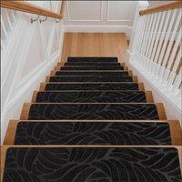 Havendro Black 15Pcs Stair Pads Non Slip Adhesive Step Mats