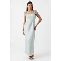 Coast Women's Jacquard Drape Shoulder Maxi Bridesmaid Dress in Sage | Size: 12