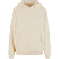 Build Your Brand Women's Fluffy Hoodie in Off-White | Size: 14