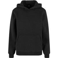 Build Your Brand Women's Fluffy Hoodie in Black | Size: 14