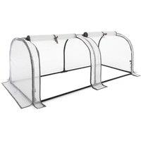Christow Growhouse Tunnel Greenhouse Large Garden Polytunnel Grow House 2 Section