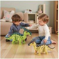 Dragodirect Electric Walking Dinosaur Toy with Lights, Sounds Moving Tail in Green
