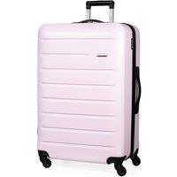 Pierre Cardin Voyager Hard Shell Lightweight Luggage 4 Wheel Durable Travel Suitcase in Pink | Size: XL