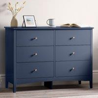 Christow Modern Chest of Drawers 6 Drawer Bedroom Storage Furniture Cabinet in Navy