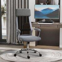 VINSETTO Office Chair Mesh High Back Swivel Task PC Desk Chair Home & Arm in Grey
